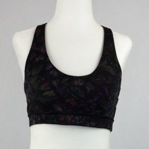 Lululemon Wunder train bra black floral - Sz 8